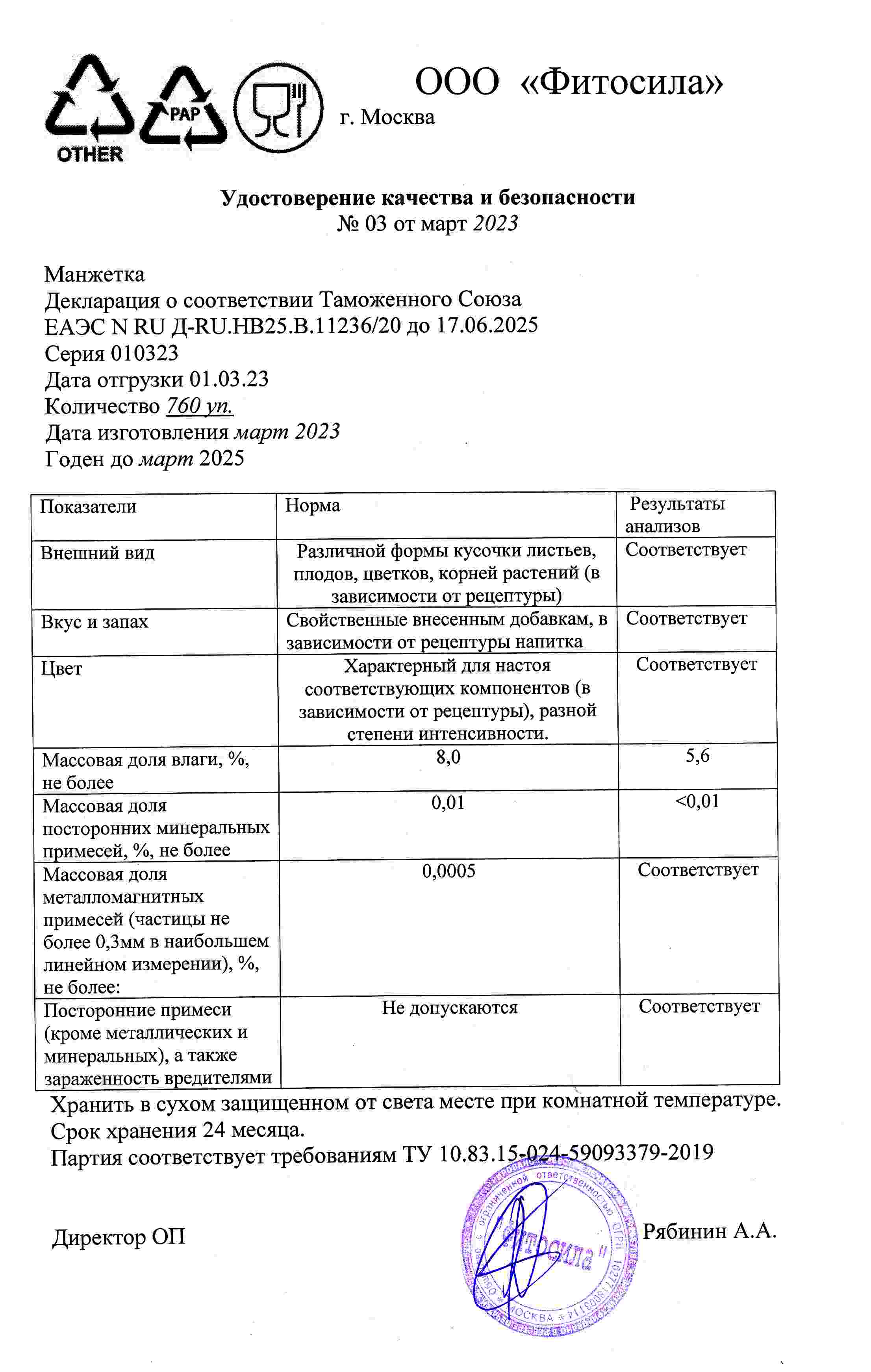 Паспорт №010323
